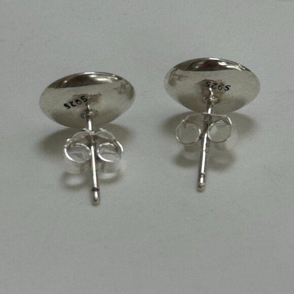 Aruba Flag Earrings S925 Sterling Silver Stud Earrings Handmade - Picture 3 of 3